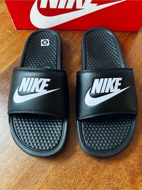 Nike Benassi JDI Men's Slides - Black/White - Size 10